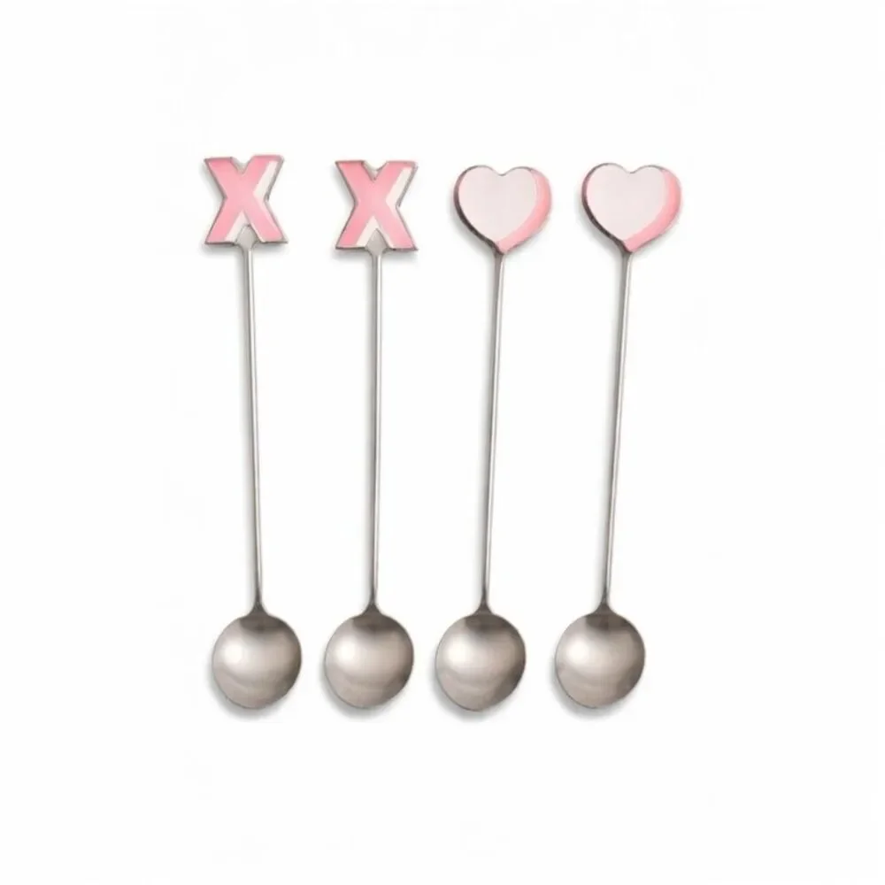 Anthropologie Valentine's Day XOXO Teaspoons, Set of 4 NWT